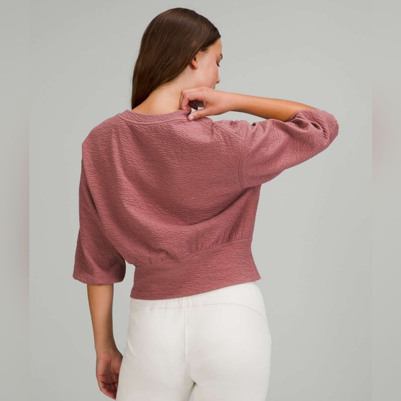 Lululemon Textured Crewneck Pullover In Spiced Chai - Picture 2 of 10